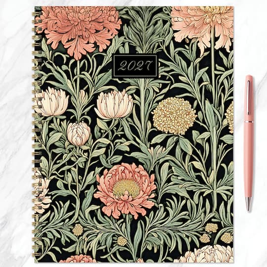 2027 Formal Flowers Large Weekly Monthly Planner